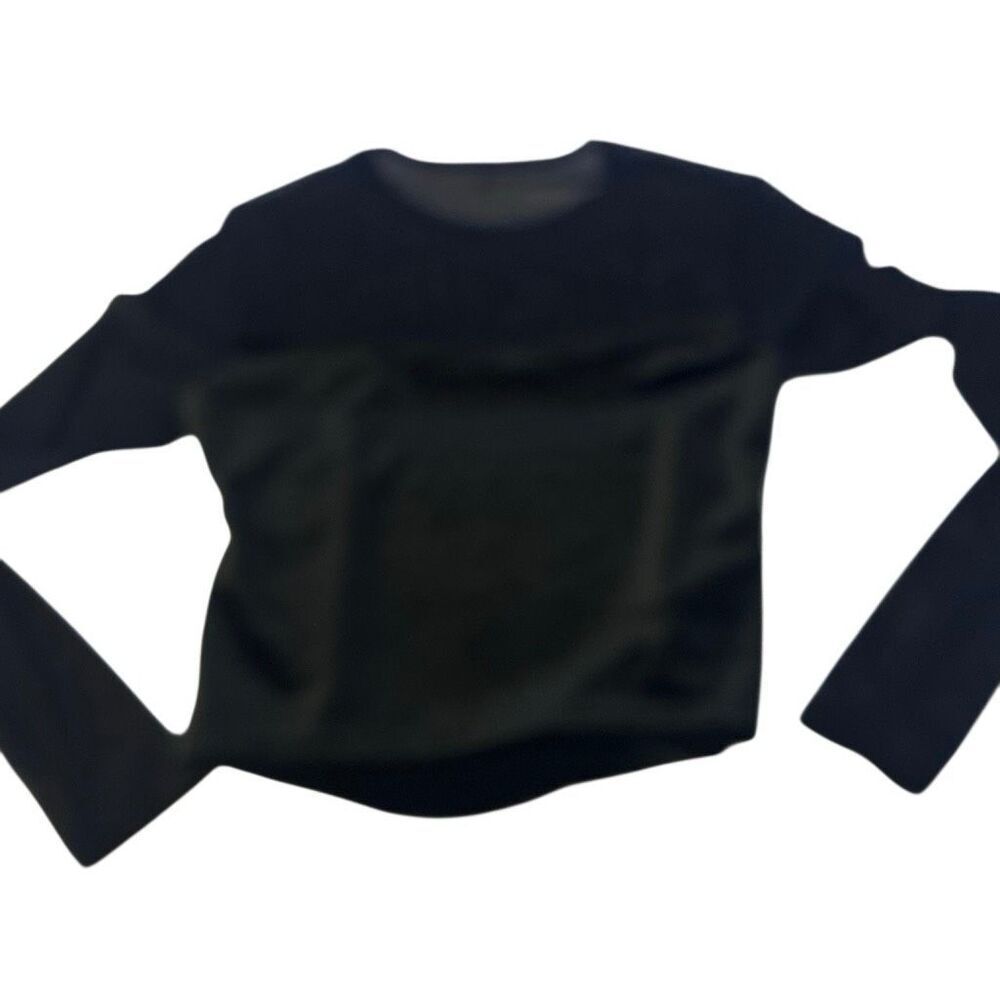 Wild Fable velvet & sheer shirt w/rouching sides Ladies small